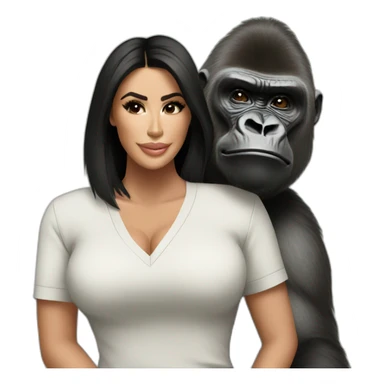 Gorilla with Kim Kardashian sticker