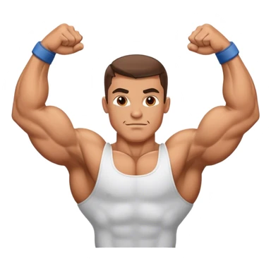 body builder biceps sticker