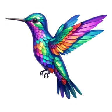 Colorful hummingbird  sticker