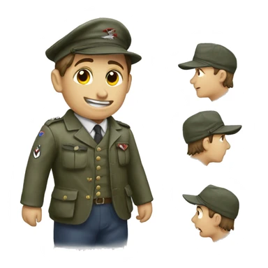  buchon man with braba and cap sticker