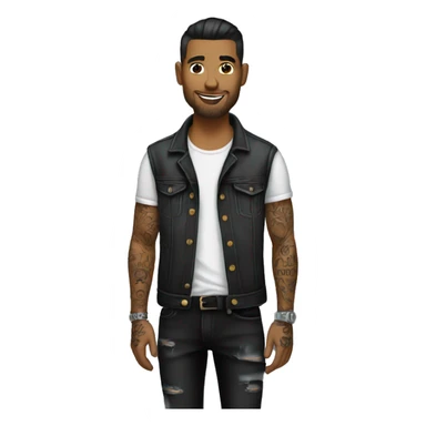 male tattoo artist with tight black jeans sticker