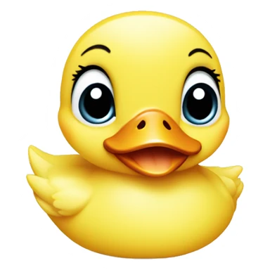 Cute baby duck face sticker