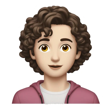 Memoji of Androgyneous Feminine, Artist, Timothee Chalamet sticker