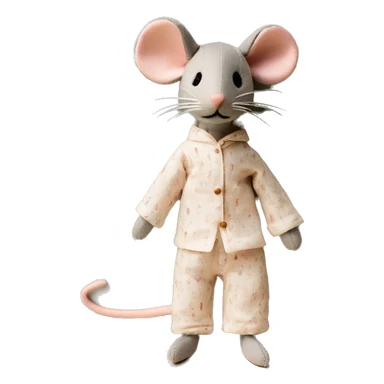 maileg fabric mouse in pajamas sticker