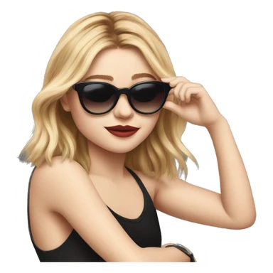 Emoji Chloe grace moretz with sunglasses  sticker