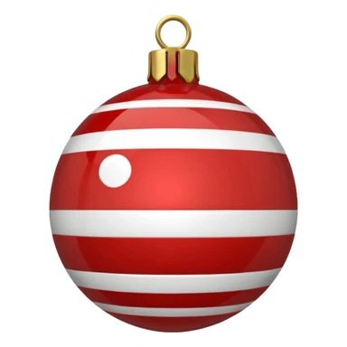 A Red Striped Ornament sticker