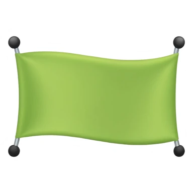 Flat light green horizontal banner sticker