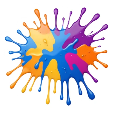 Make a painting which is splattered paint sticker