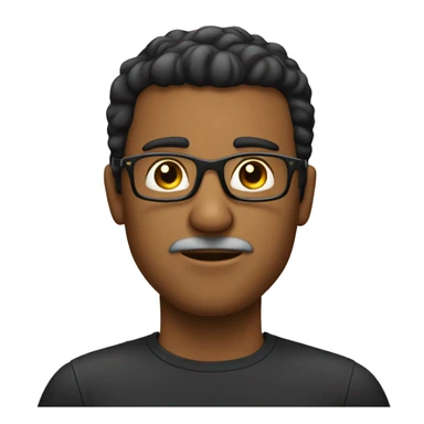 hombre con sobre peso baraba lentes negros y pelo corto sticker