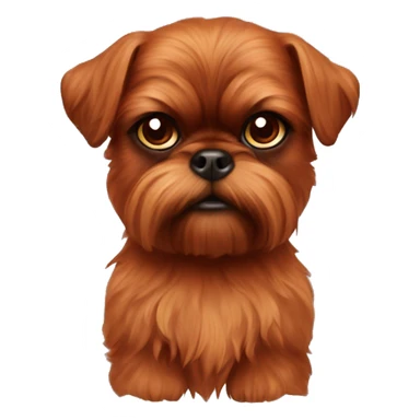 Red/brown brussels griffon dog sticker