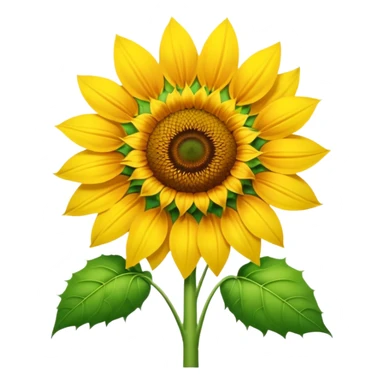 A bright, realistic sunflower with vivid yellow petals and a detailed center. The stem is extremely long, thin, and vibrant green, stretching vertically and occupying most of the image. Natural style, soft lighting, simple background to highlight the flower’s tall, slender shape. sticker
