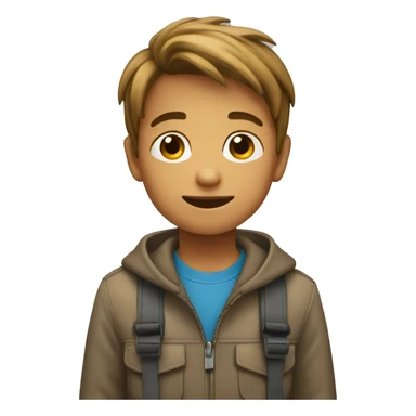 Un niño saludando sticker