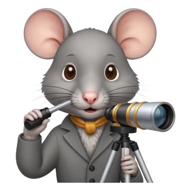 rat with telescope  sticker