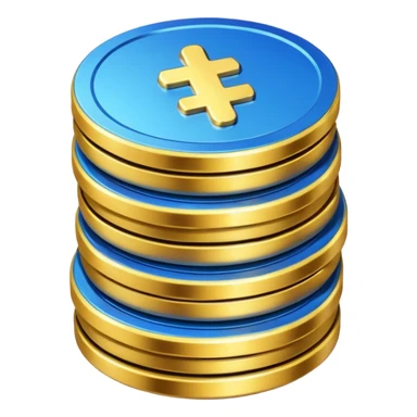 blue coins credit package sticker