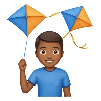 child with kite,Kite Flyers, big kite. sticker