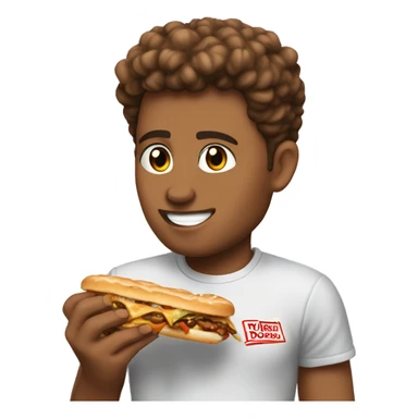 tyler my boyfriend eating in n out cheeburgers while also stuffing dominos pizza sticker