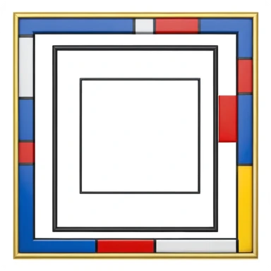 Piet Mondrian, Composition with Red Blue and Yellow painting frame sticker
