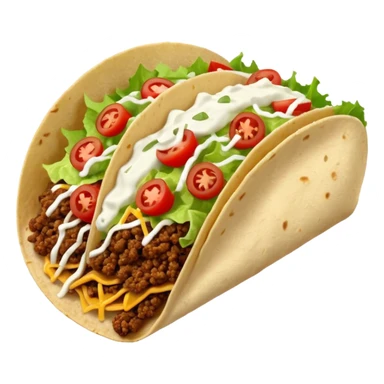 
Street food taco with toppings sticker