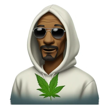 Snoop dogg with a weed hoodie sticker