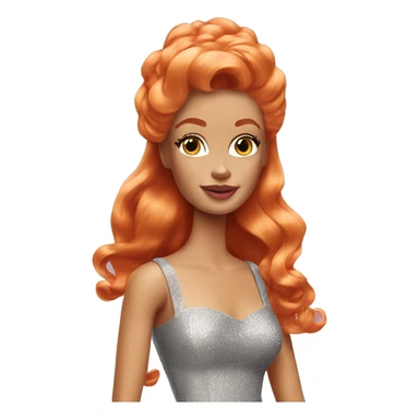 glamorous ginger barbie  sticker