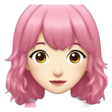 Nana Komatsu in Anime with Dark Pink Hair sticker