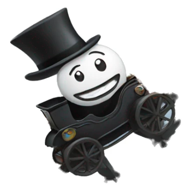 Rollercoaster with a top hat  sticker