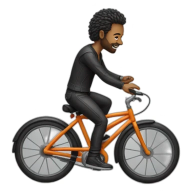 Guitarist on bicycle sticker