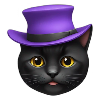 black-fat-cat-with-hat sticker