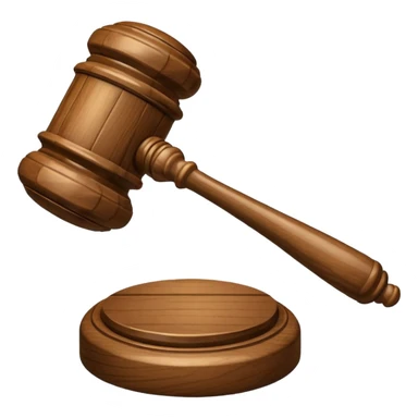 Courtroom Items, Gavel – wooden hammer used by the judge

 sticker