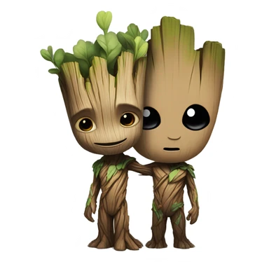 Groot with buble sticker