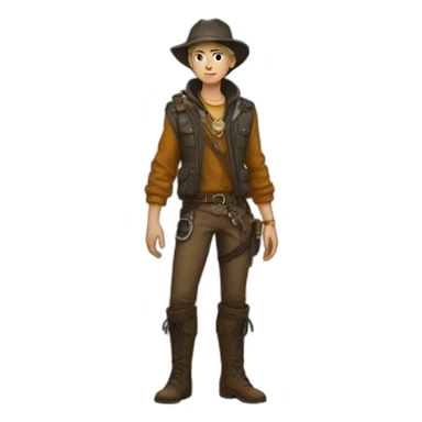 Treasure Hunter non-binary full body sticker