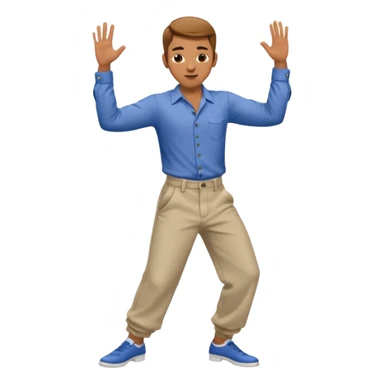 MALE CHOREOGRAPHER DANCING TAP WITH PANTS AND SHIRT sticker