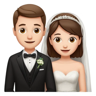 confused newlywed couple sticker