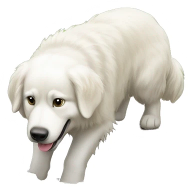 Great Pyrenees digging a hole sticker