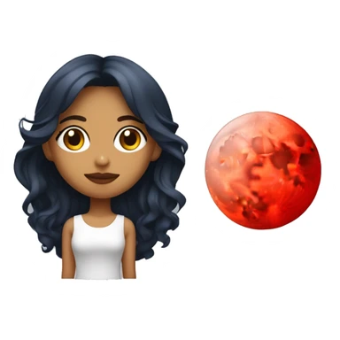 Chica dominicana con un lunar en el medio de la nariz y cabello rojo cobrizo sticker