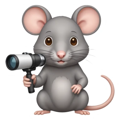 rat with telescope  sticker