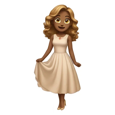 woman in a dress curtsying sticker
