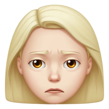 disappointed face sticker
