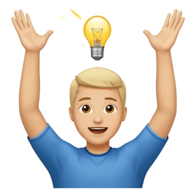 person raising both arms like at church sticker