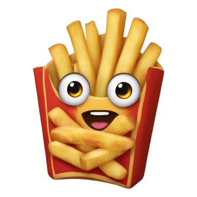 Pizza French fry sticker