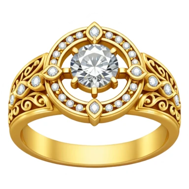 Aesthetic Engagement gold ring emoji sticker