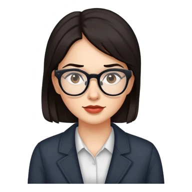 woman with glasses and dark hair sticker