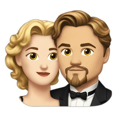 keyt winslet with leonardo dicaprio in titanic sticker