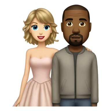 kanye west with taylor swift sticker