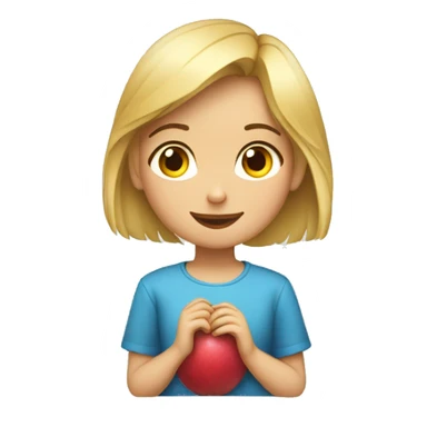 niña rubia abrazando niño pelirrojo  sticker