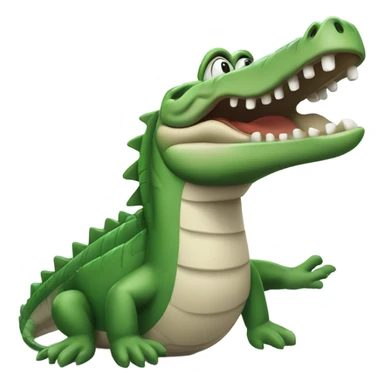 Crocodile riding a tornado sticker