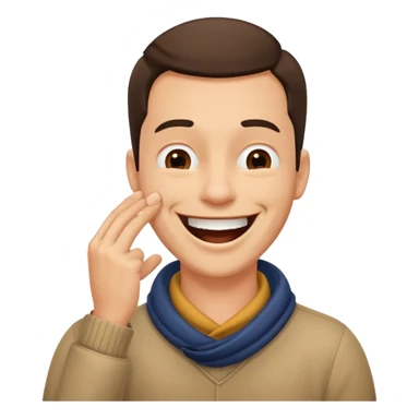 Make a guy with his hand around his neck but laughing like that one choking emote on TikTok  sticker