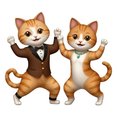 Cats couple salsa dancing  sticker