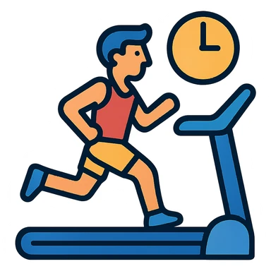 A sportsman who is spending a lot of time on the treadmill sticker