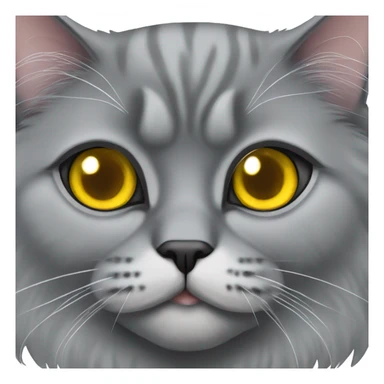 Persian grey cat with yellow eyes  sticker